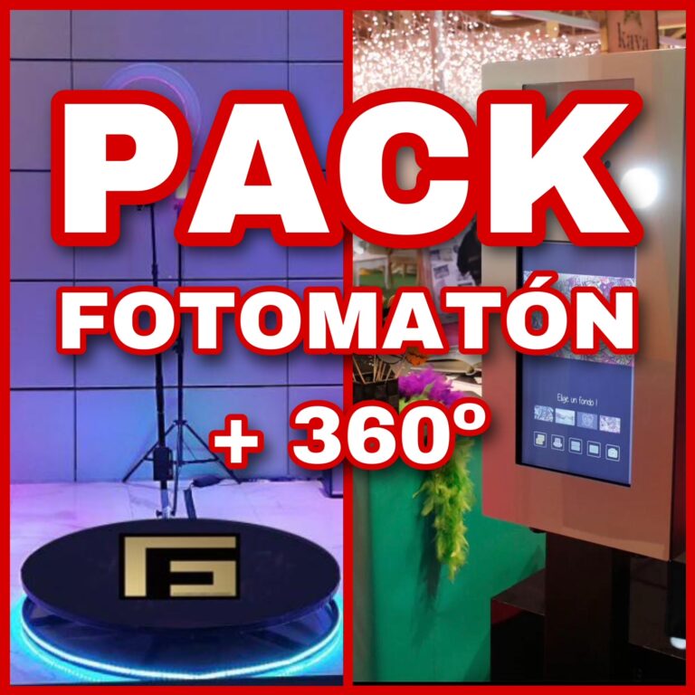 PACK FOTOMATON Y 360 PARA BODAS